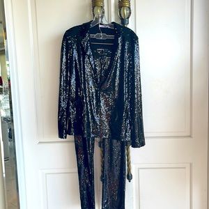 Sexy Sequin 2 pc Suit